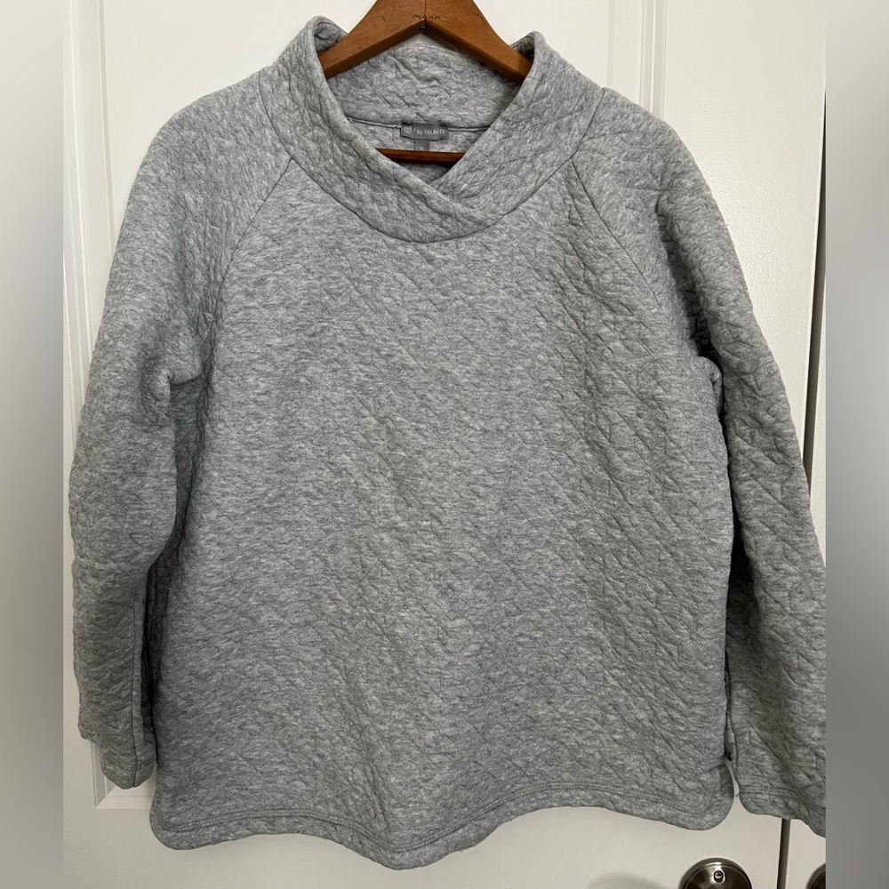 Talbots Gray Quilted Top